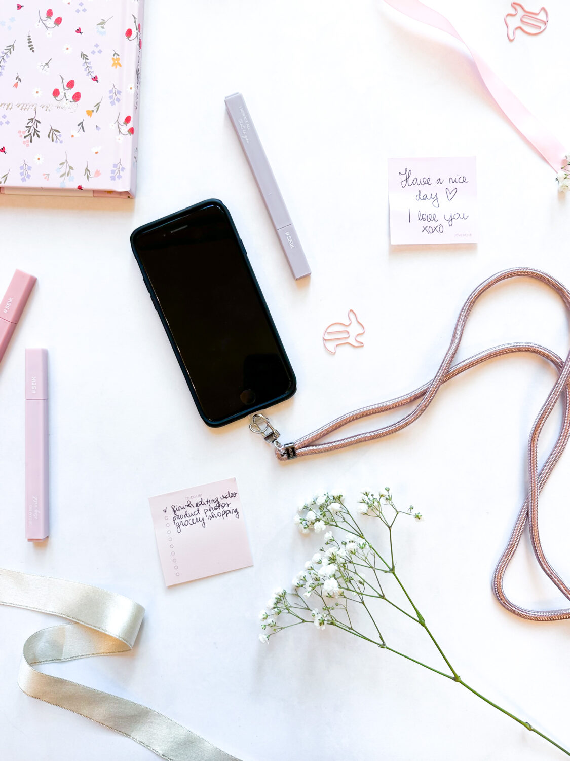 Univerzální popruh na telefon - Oh so pink!