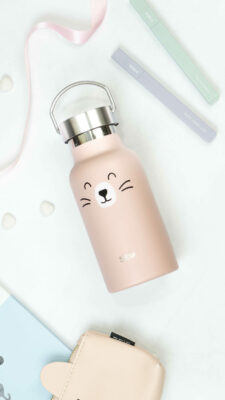 SEIK Láhev na vodu - Šťastná kočička (350 ml)