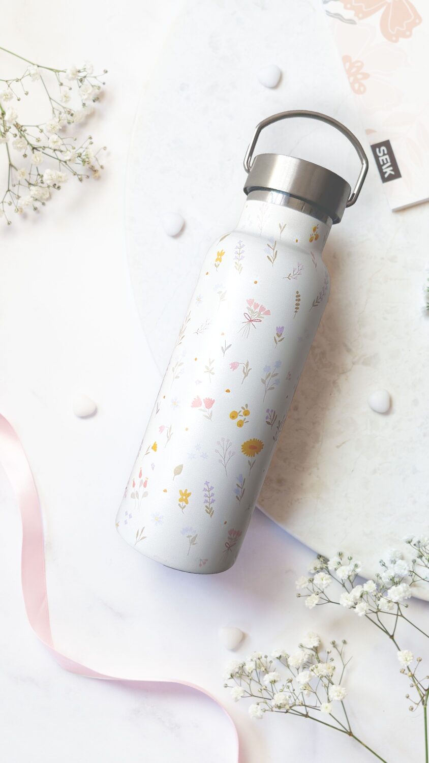 SEIK Láhev na vodu - Květiny 500ml