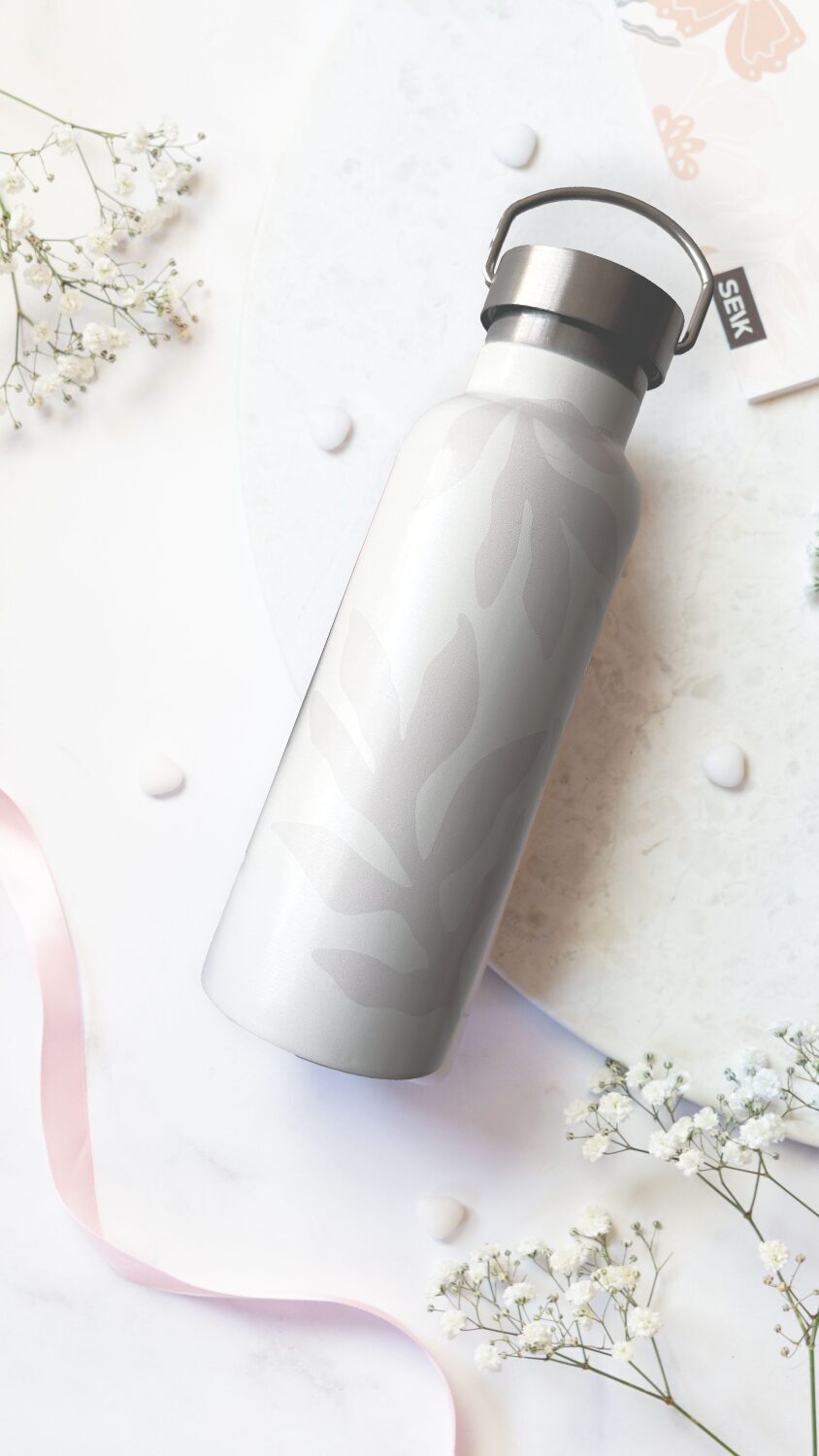 SEIK Láhev na vodu - Béžové listy 500ml