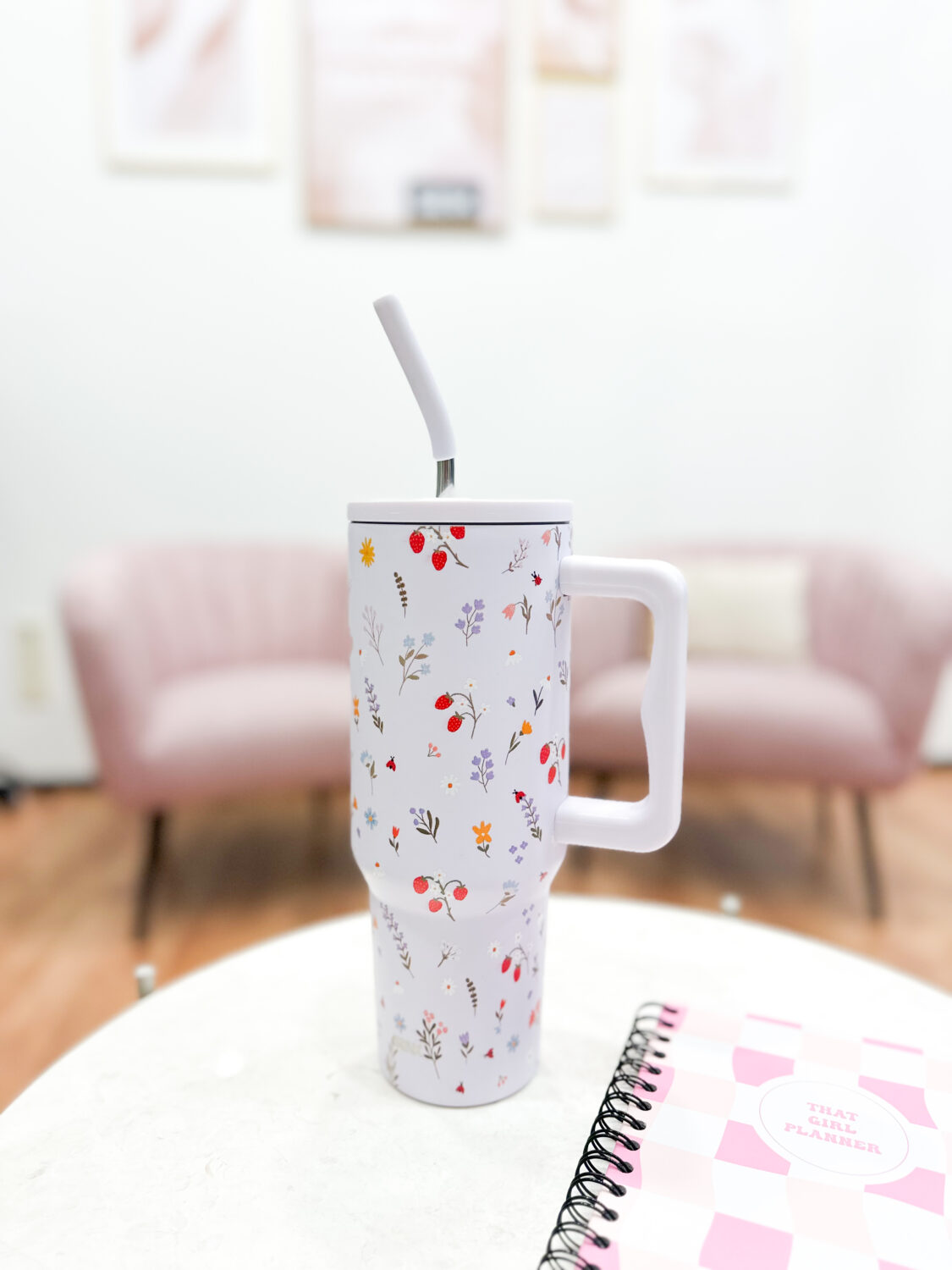 Tumbler - láhev na vodu - jahody 1200 ml