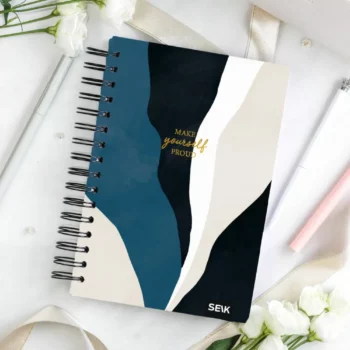 Bullet journal / zápisník s tečkami (pevné desky) - Blue, Black & White
