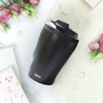 SEIK Termohrnek/hrnek na kávu – černý (350ml)