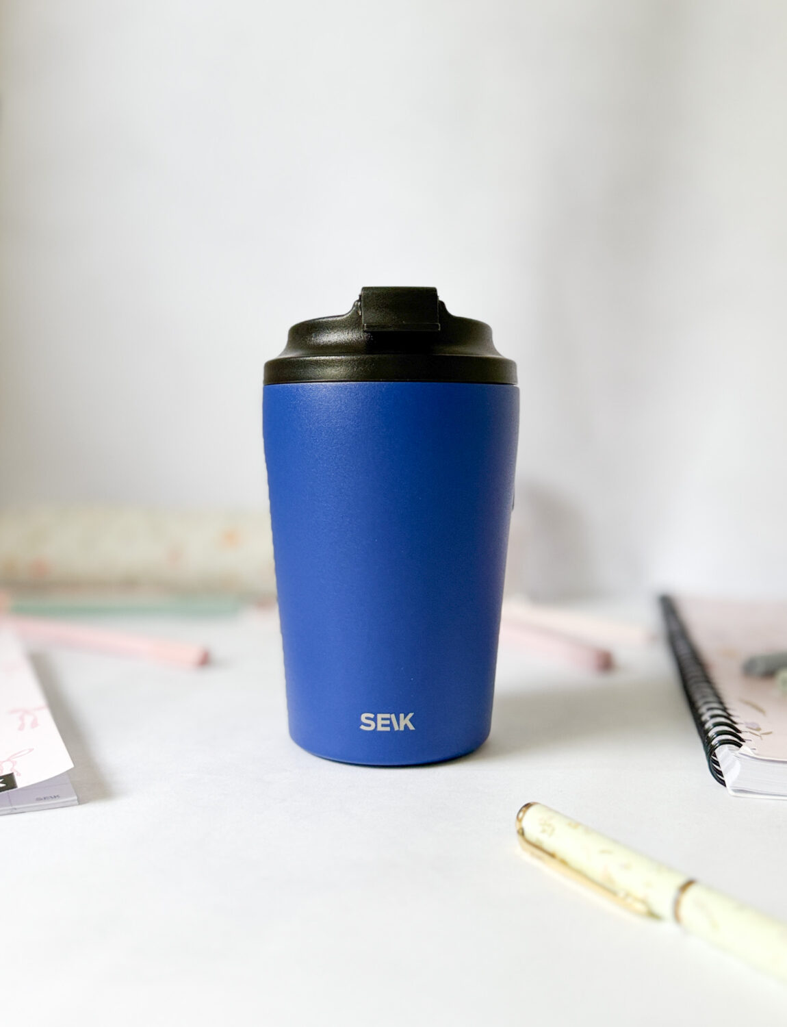 SEIK Termohrnek/hrnek na kávu - modrý (350ml)