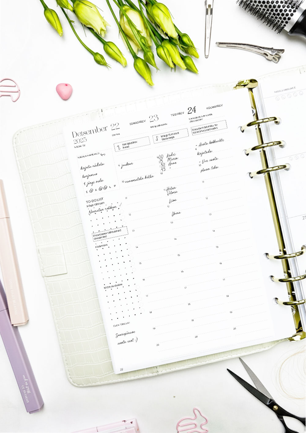 Vnitřní strany do diáře Happy Calendar 2027 - vertikální