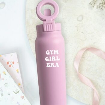 Termoska na vodu 2 v 1 s magnetickým držákem na telefon - gym girl era