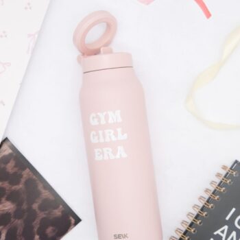 Termoska na vodu 2 v 1 s magnetickým držákem na telefon - gym girl era